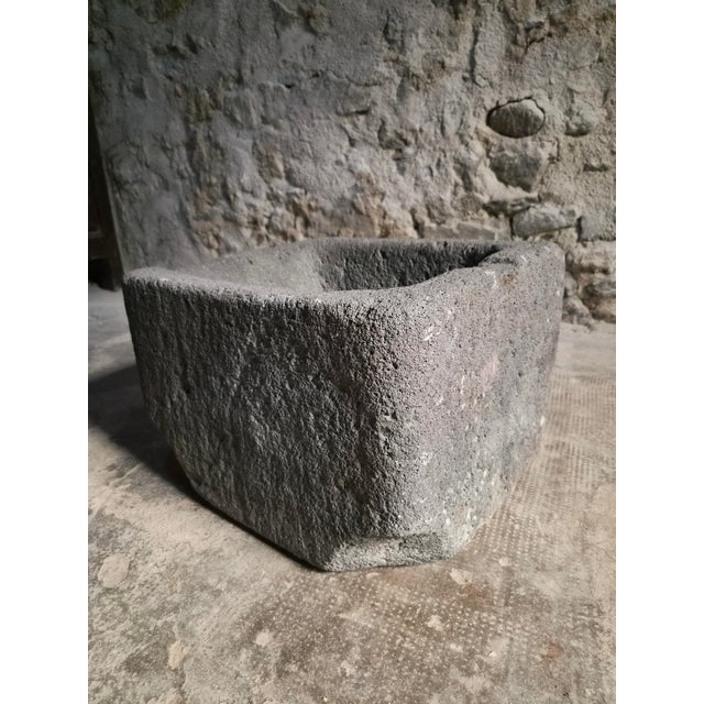 Antique French Volcanic Stone Trough Sink, 1700s For Sale - Image 15 of 18