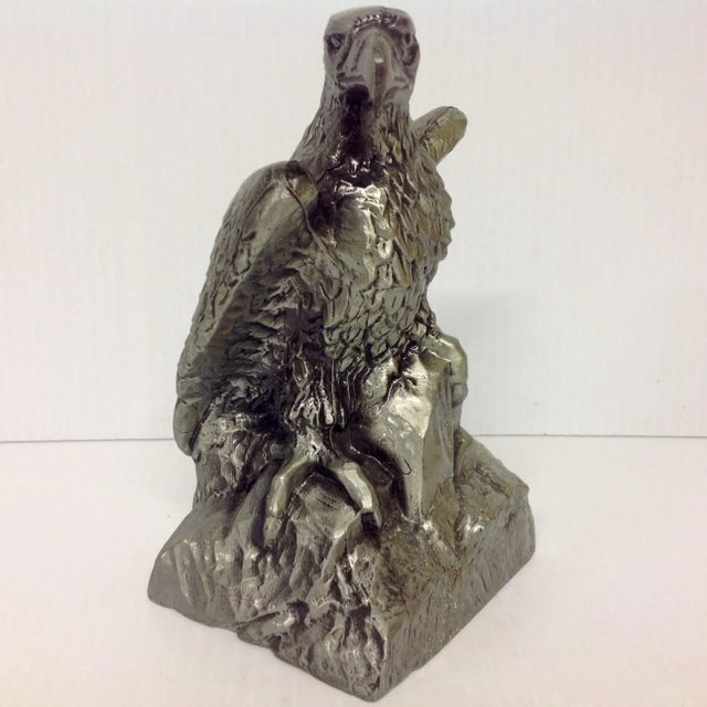 Stately Modernist Eagle Sculpture, Signed DG For Sale - Image 4 of 7