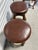 Modern Pair of Bar Stools With Leather Seats, 20th Century For Sale - Image 3 of 6