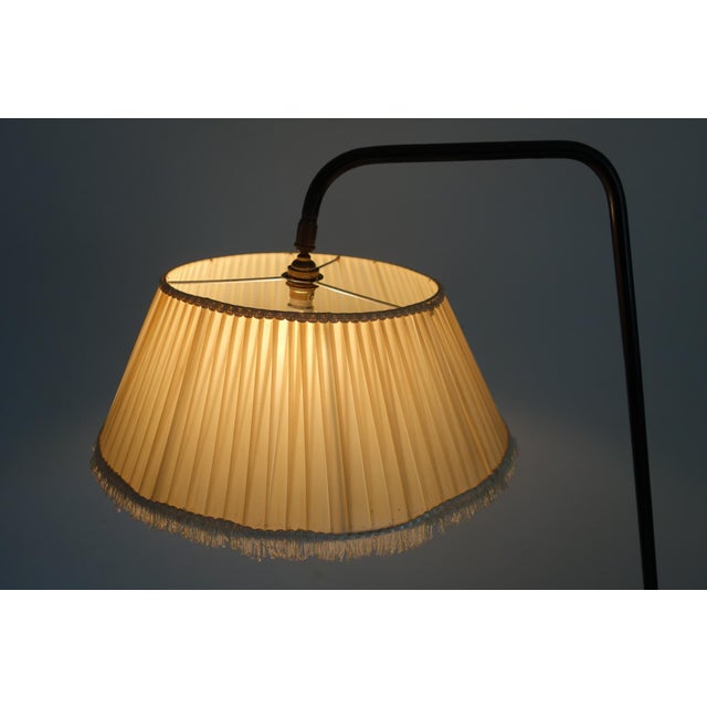 Tripod Metal Floor Lamp with Shelf, France, 1950s For Sale - Image 6 of 14