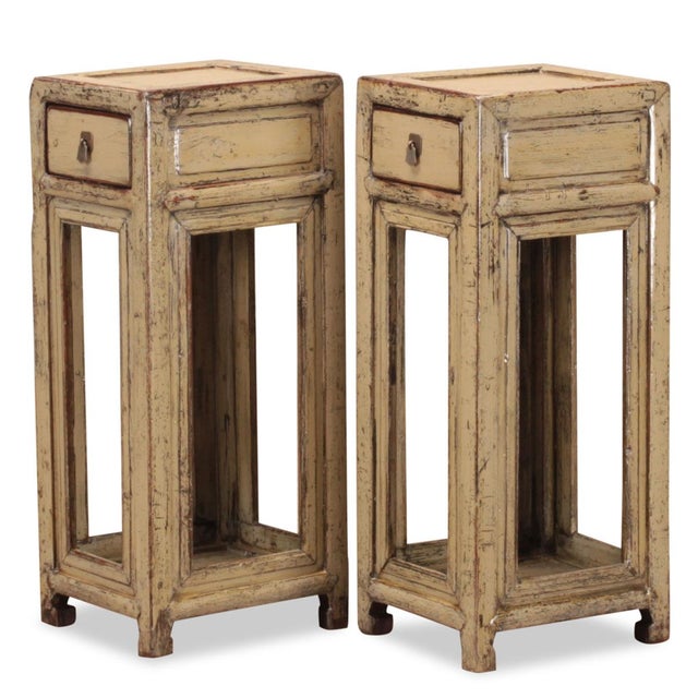 1920s Cream Lacquer Tea Tables, Set of 2 For Sale - Image 5 of 5