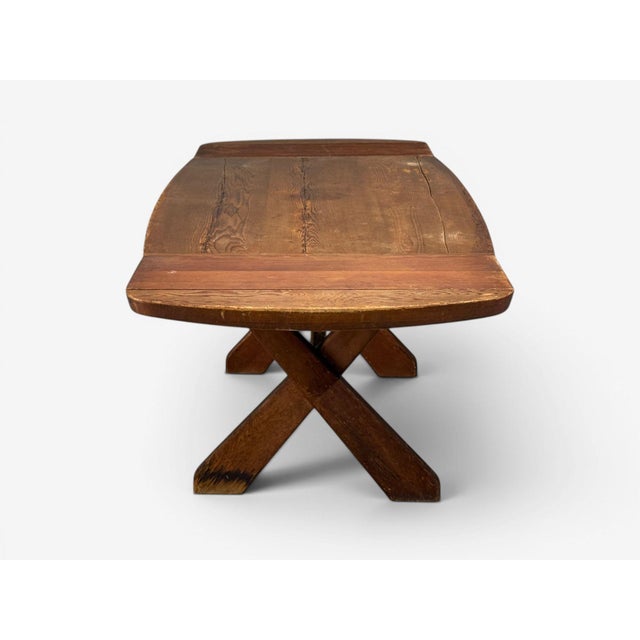 Danish Modern, Brutalist Dining Table, Stained Pine, Denmark, 1960s For Sale In New York - Image 6 of 18