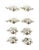 French Set of 8 Silver-Tone Snail & Turtle Place Card Holders – Whimsical / Coastal Cottage For Sale - Image 3 of 10