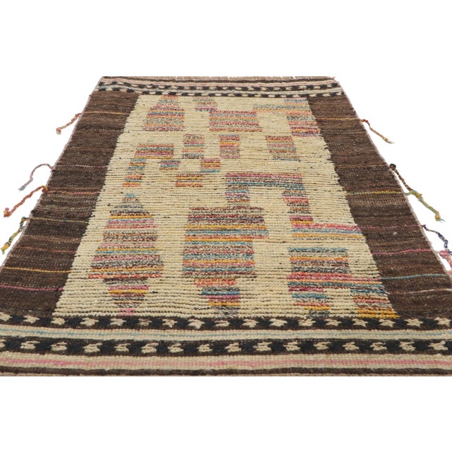 Moroccan Rug With Short Pile - 03'02 X 05'04 For Sale - Image 4 of 10