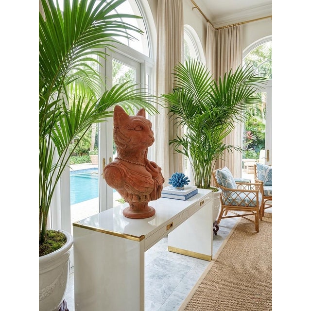 Vintage Anthropomorphic Cat Terracotta Bust For Sale In West Palm - Image 6 of 8