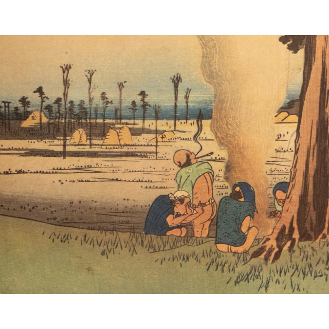 1960 After Hiroshige "The 53 Stations of Tokaido Road: 29th Station", French Ukiyo-E Print For Sale In Dallas - Image 6 of 11
