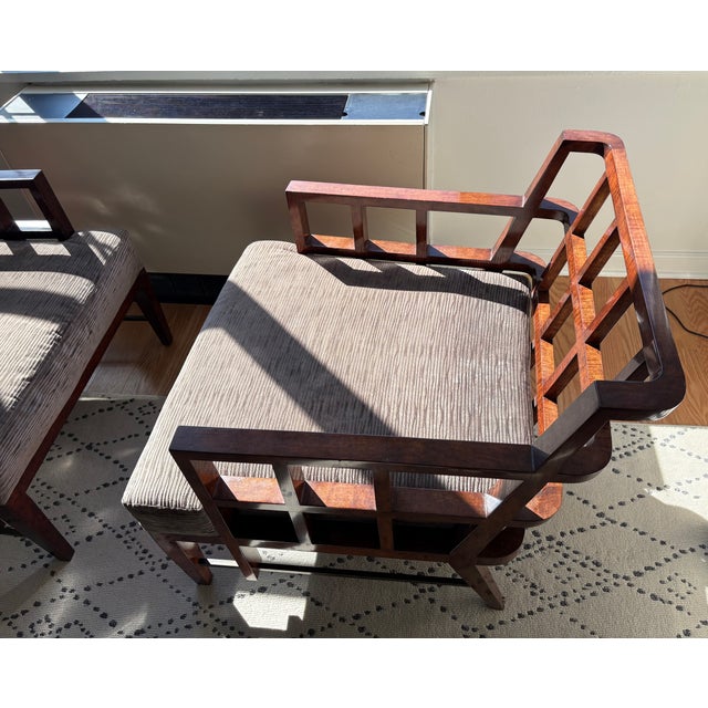 Bronze Dessin Fournir Therien Studio Workshop Lattice Chair (Two) For Sale - Image 8 of 18