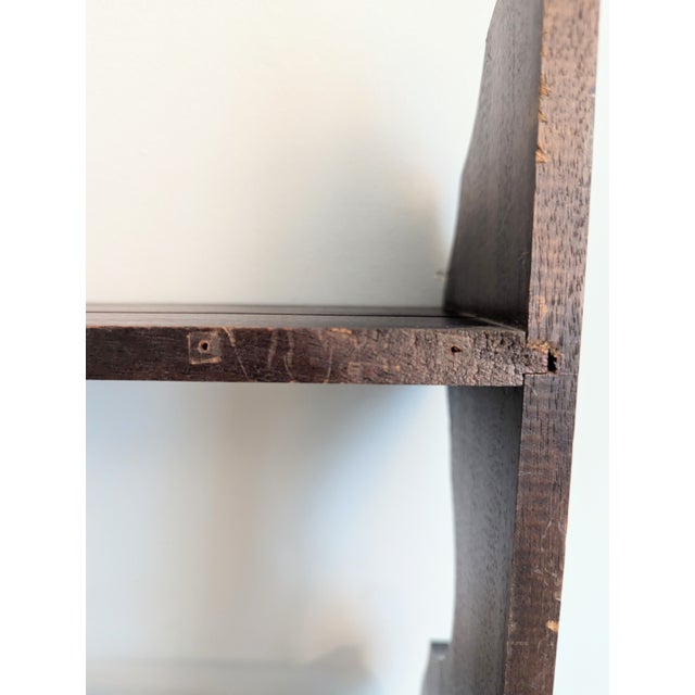 Late 19th Century Mahogany Hanging Wall Shelf Whale End Scrolled 4-Tier For Sale - Image 11 of 14
