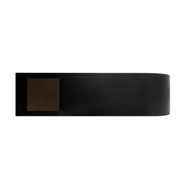 Contemporary Obsidian Curve Table For Sale - Image 3 of 10