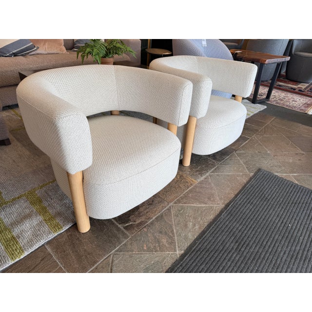 Cream Norm Architects for Karimoku Case Lounge Chairs, Pair For Sale - Image 8 of 12