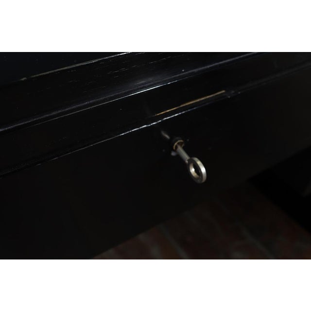1930s Vintage Art Deco Black Ebonised Desk, 1930s For Sale - Image 5 of 13