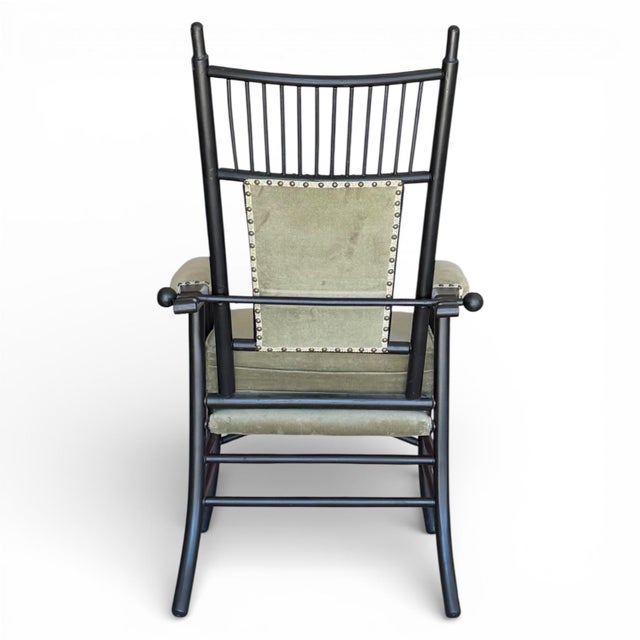 Wood Late 19th Century English Arts and Crafts Reclining “Morris” Chair in the Manner of Liberty and Co. For Sale - Image 7 of 17