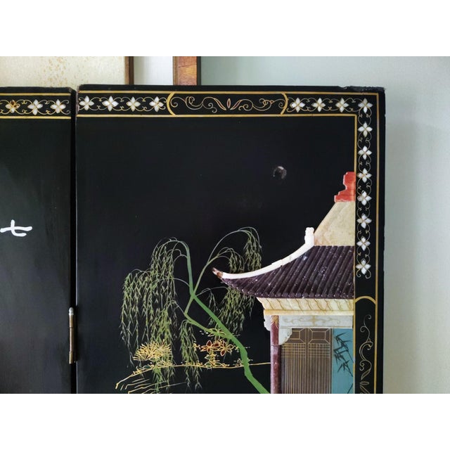 Early 20th Century Chinese Coromandel Soap Stone Screen For Sale - Image 16 of 18