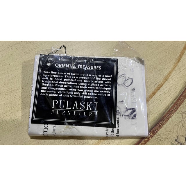 Vintage Pulaski "Oriental Treasures" Hand Painted Pedestal Dining Table For Sale - Image 13 of 13