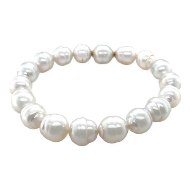 Paspaley Australian South Sea Circle Pearl Diamond Bracelet 0.054ct 29.52g For Sale