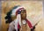 Large Vintage Original Apache Native Indian Chief Oil Painting Portrait / Canvas For Sale In New York - Image 6 of 12