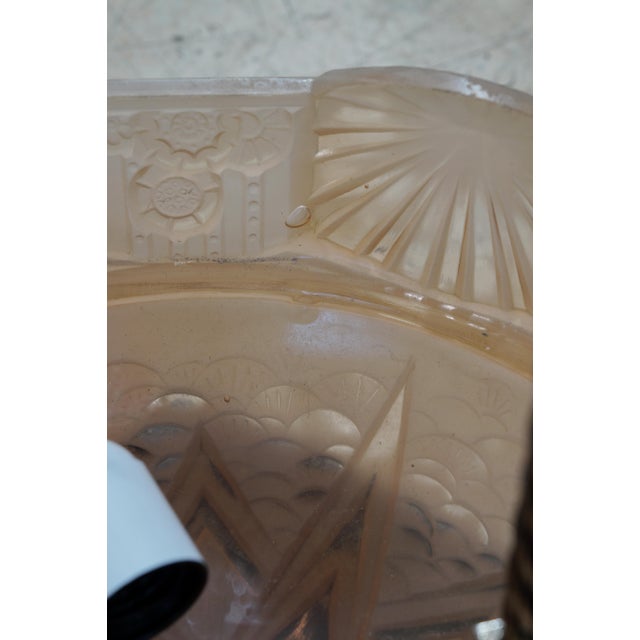 French Art Deco Pendant Light by Petitot & Muller Freres 1930 France For Sale - Image 10 of 16