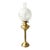 1890s Antique Edwardian Solid Brass English Tall Oil Lamp For Sale