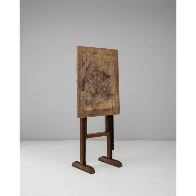 French 20th Century French Wooden Artist's Easel with Adjustable Tilt For Sale - Image 3 of 18