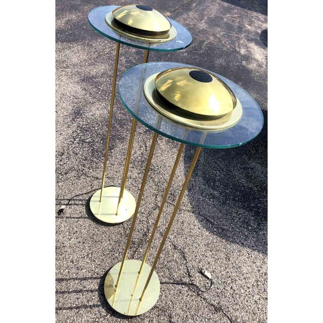 Metal 1987 Robert Sonneman for Kovacs Saturn L-710 Floor Lamps - A Pair For Sale - Image 7 of 11