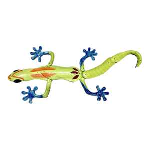 Monumental Glazed Ceramic Gecko Wall Sculpture by Rexx Fischer, Florida Artist