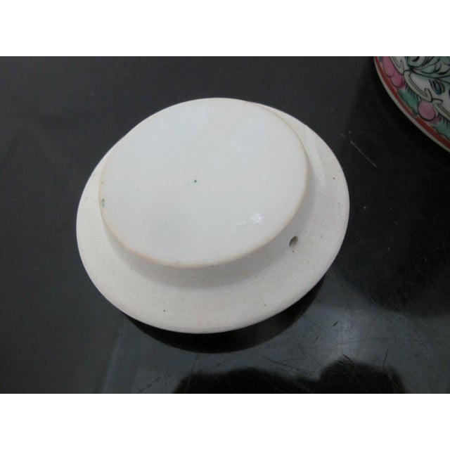 Chinese Famille Rose Medallion Bird Butterfly & Figural Porcelain Teapot For Sale - Image 13 of 17