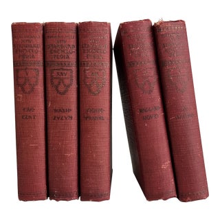 1930s Funk & Wagnalls New Standard Encyclopedias - Set of 5 For Sale