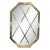 1970s Brass Lattice Framed Modern Mirror For Sale
