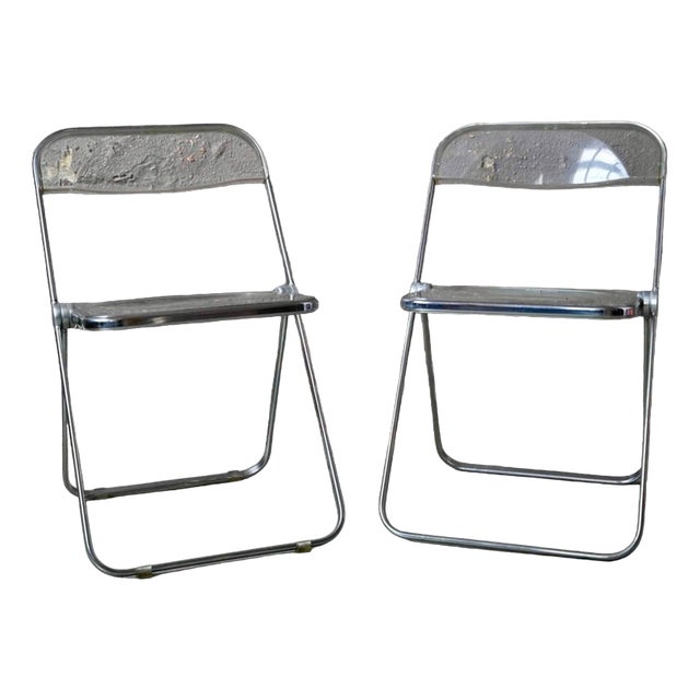 Set of Italian Folding Chairs by Giancarlo Piretti for Castelli, 1960s For Sale