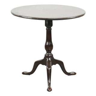 Antique Round English Tilt-Top Table, 1700s For Sale
