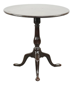 Antique Round English Tilt-Top Table, 1700s