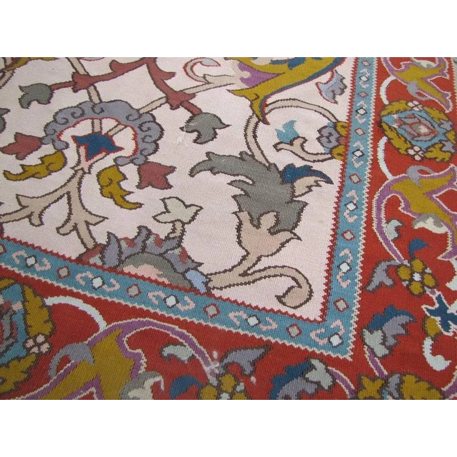 Textile Transylvanian Flat Kilim Rug, 1920s For Sale - Image 7 of 10