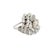 Contemporary Diamond 18k White Gold Cluster Cocktail RIng, Size 8 For Sale - Image 3 of 6