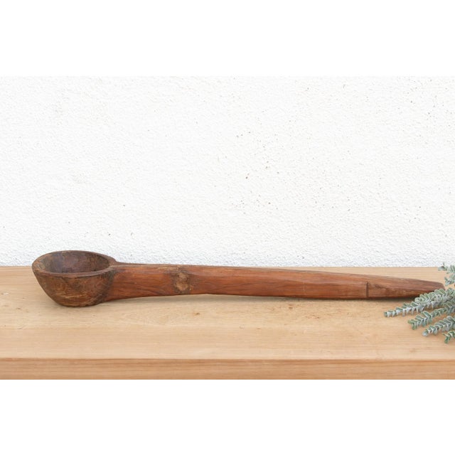 Rustic Ancient Wooden Grain Ladle For Sale - Image 3 of 6