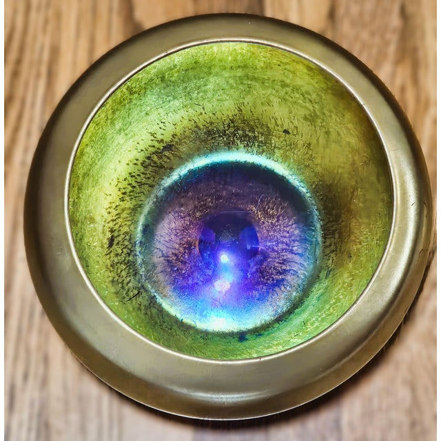 Steuben Gold Aurene Rolled Rim Bowl, Signed 2687 — Carder Era Art Nouveau For Sale - Image 14 of 17
