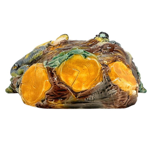 A Thomas Sergent Palissy Ware Majolica Wall Pocket With Snake, French, Ca. 1875 For Sale - Image 9 of 11