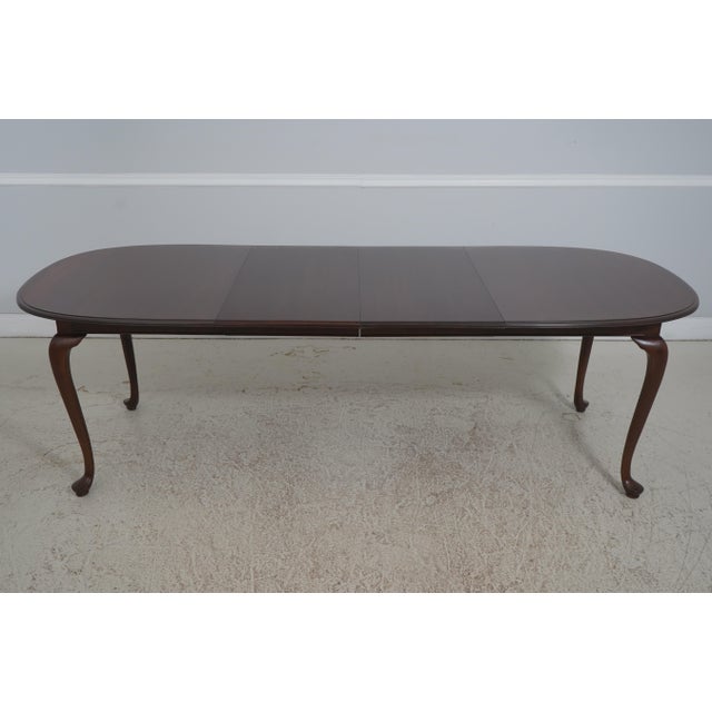 Ethan Allen Queen Anne Cherry Dining Room Table For Sale - Image 11 of 18