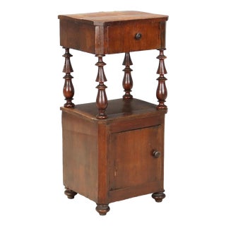 Louis Philippe Walnut Nightstand, 19th Century For Sale