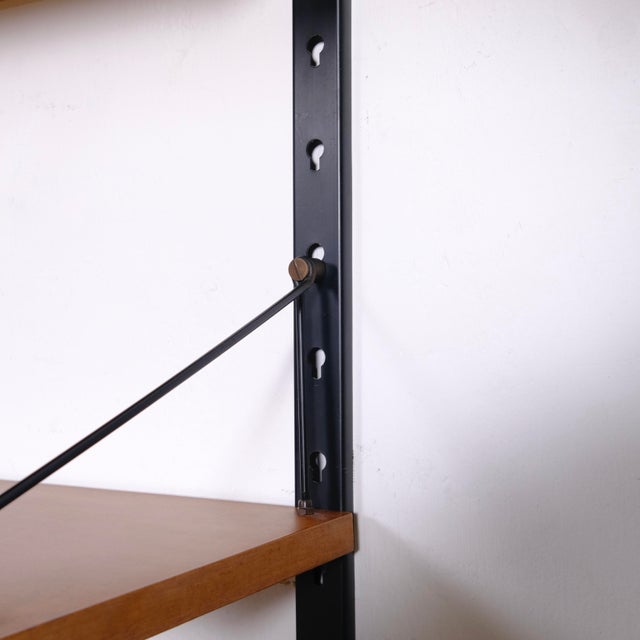 1950s Scandinavian Wall-Mounted Bookcase, 1960s For Sale - Image 5 of 18