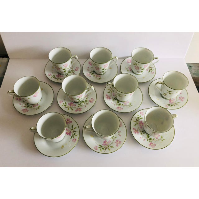 Noritake (10) Tea/Coffee Cups & Saucers First Blush ...