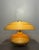 Gorgeously proportioned pencil reed rattan table lamp with brass with mushroom shade. This lamp is in great vintage...