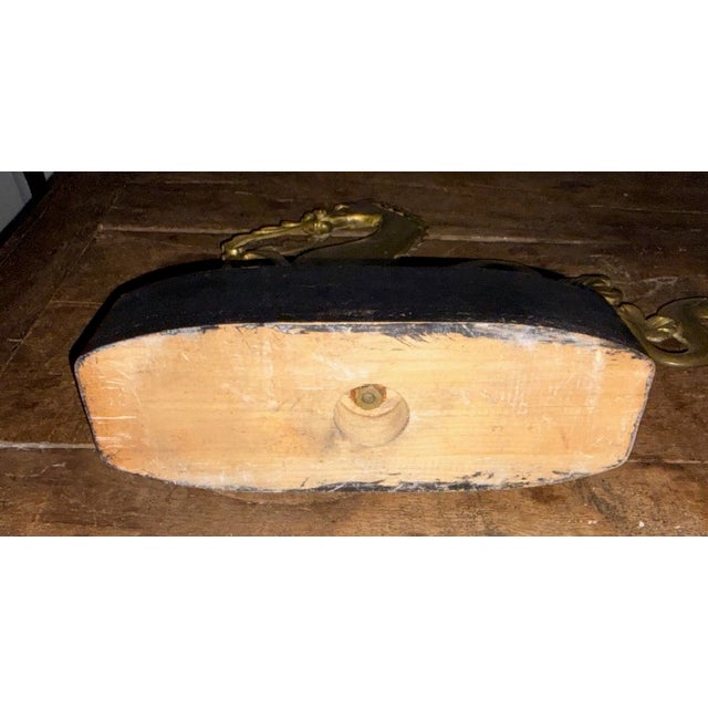 Vintage Solid Brass Venetian Sea Horses - Oar Lock Design for Gondolas For Sale - Image 9 of 9