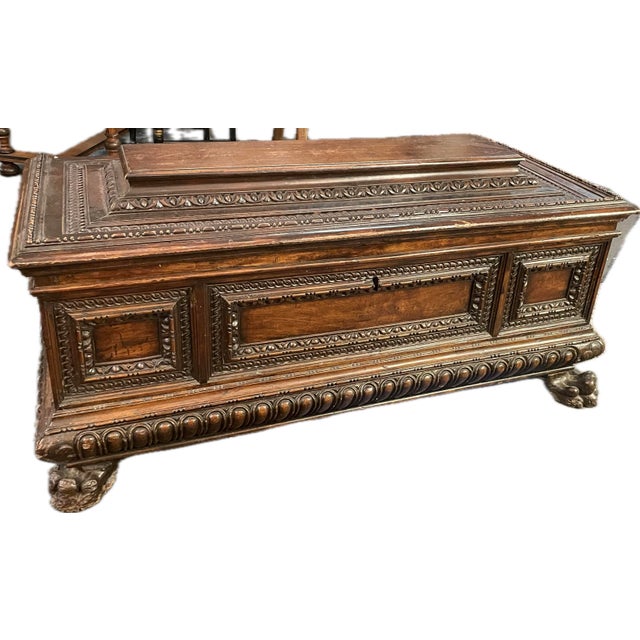 Brown Cassonne Chest, Late 16th-Early 17th century For Sale - Image 8 of 14