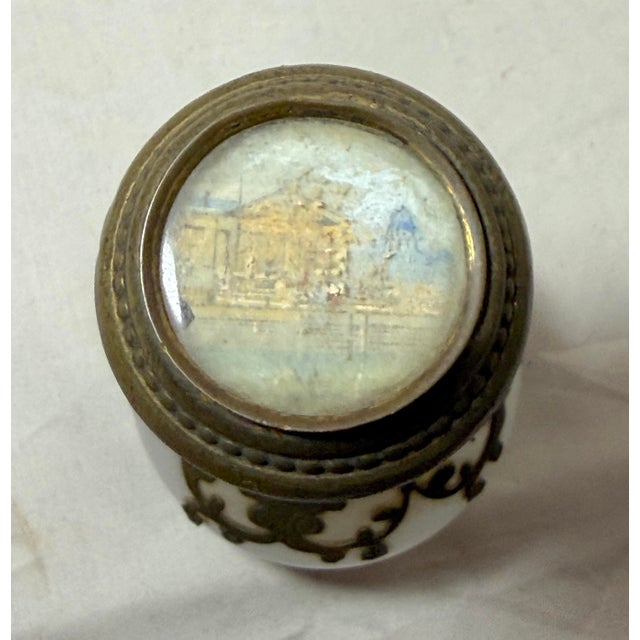 Antique 19c French Palais Royal Ormolu Bronze Opaline Glass Scent Perfume Bottle For Sale - Image 10 of 13