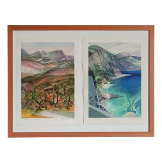 Camille Hilaire, Mont Sainte Victoire, 1980s, Lithograph For Sale