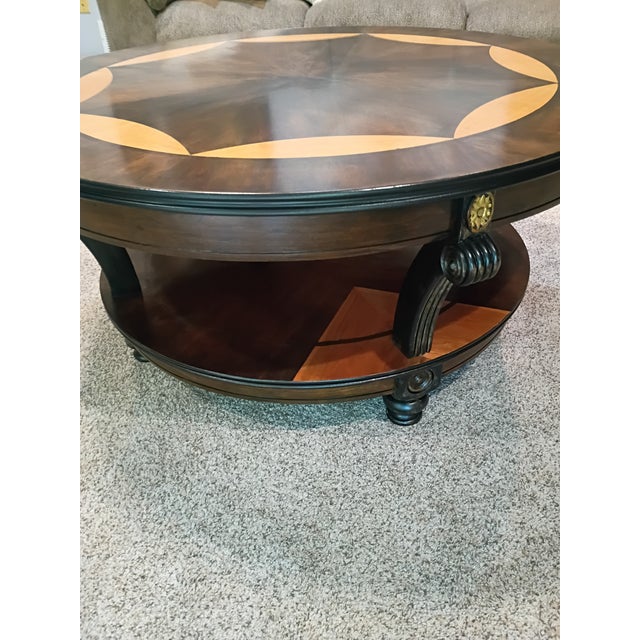 French Inspired Round Coffee Table For Sale - Image 4 of 10