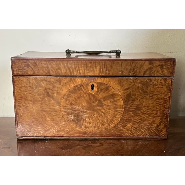 Antique 18th Century English George III Satinwood and Mahogany Tea Caddy Box Circa 1790 For Sale - Image 13 of 18