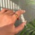 Green 1.53 Carat Multi-Sapphire & Diamond Three-Stone Vintage 14k Gold Ring Size 6 For Sale - Image 8 of 17