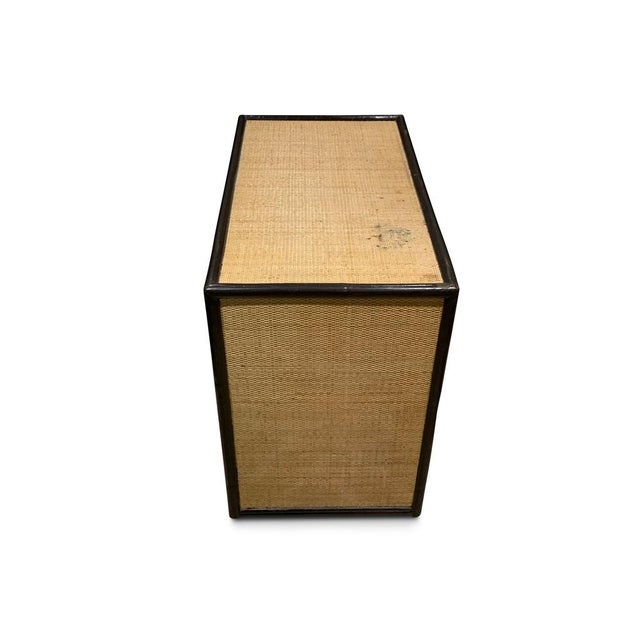 Mid-Century Chest of Drawers in Rattan and Ebonised Wood with Brass Handles, 1890s For Sale - Image 13 of 18