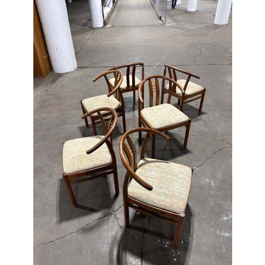 Wood Set of Six Scandinavian Modern Dining Chairs by D-Scan, 1980 For Sale - Image 7 of 13